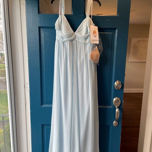 Hayley Paige Occasions Bridesmaid Maternity Dress (Color "Oasis", Size 6) - NWT - Picture 1 of 9